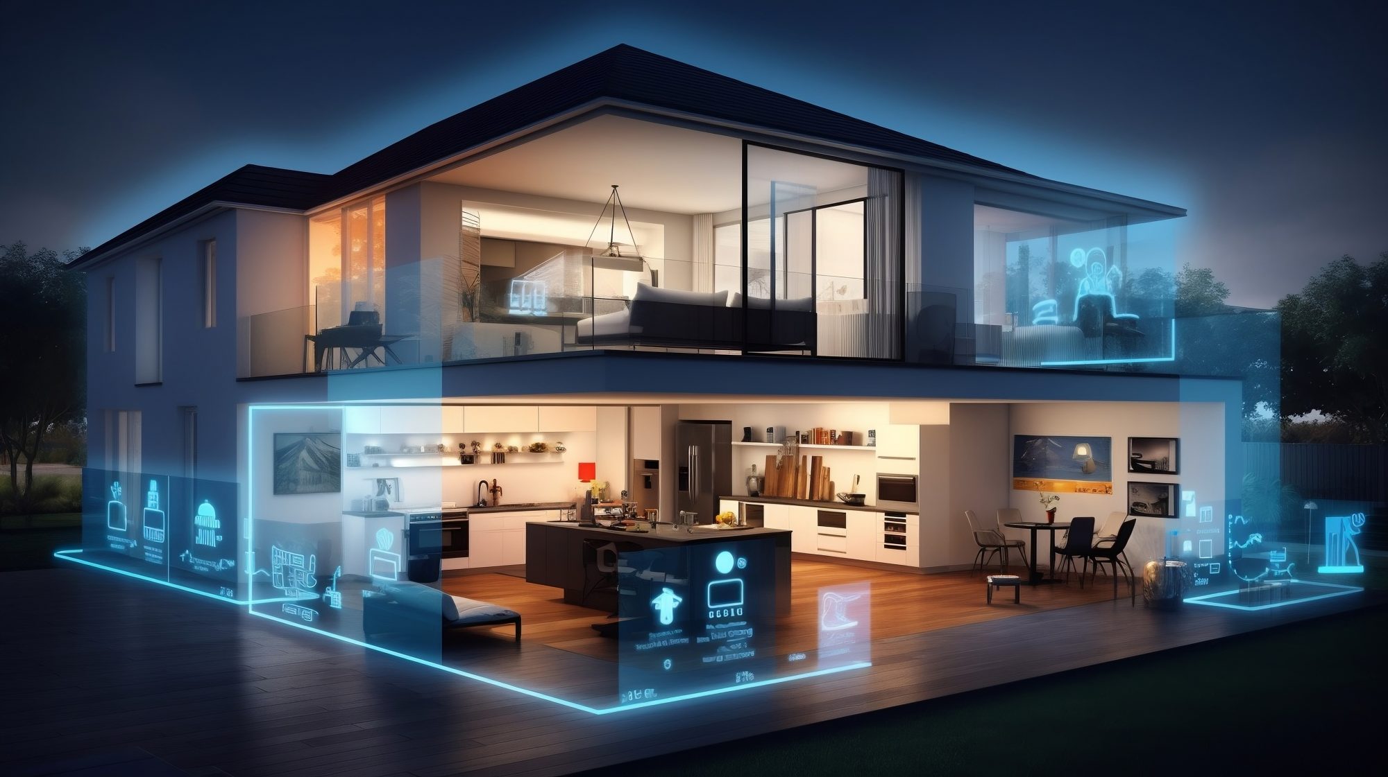 Smart home for apartments background